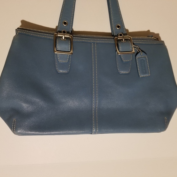 Coach Handbags - Coach  bag/leather/cobalt blue